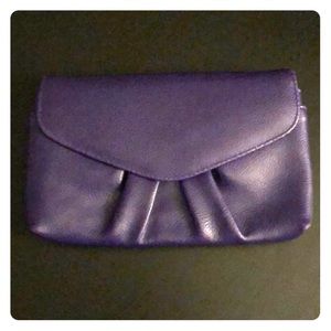 Purple‎ clutch with coin purse and card holder